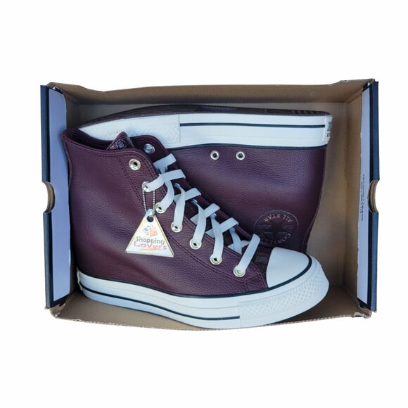 ❤️Converse Chuck Taylor All Star Wedge 7 Womens Shoes Sneaker Burgundy A12349C - Picture 10 of 14